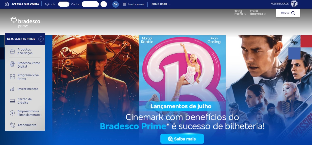 Cinemark com benefícios Bradesco Prime é sucesso de bilheteria!